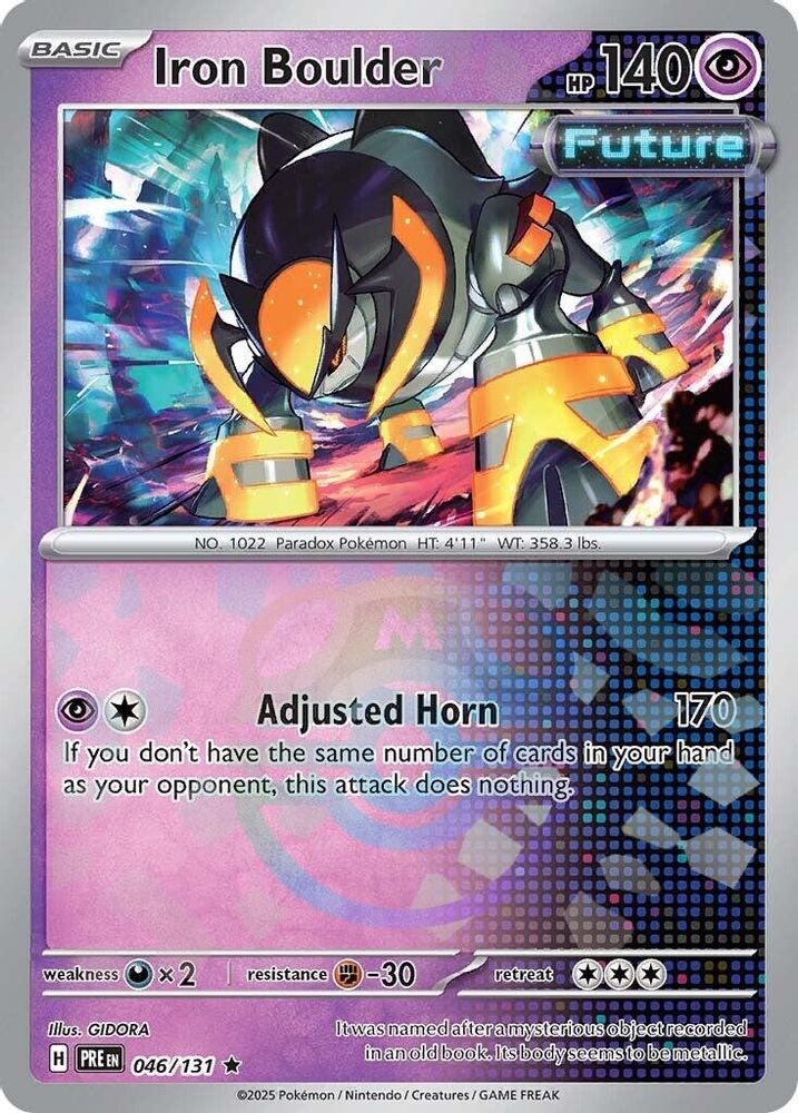 Iron Boulder (Master Ball Pattern) 046 - Holofoil SV Prismatic Evolutions - Rare