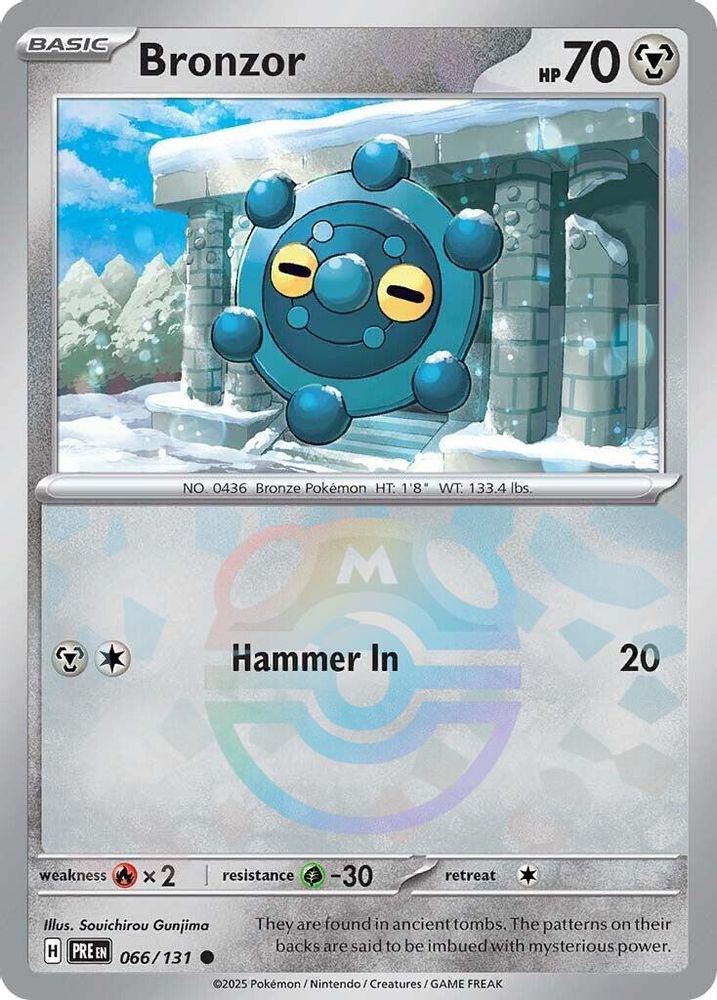 Bronzor (Master Ball Pattern) 066 - Holofoil SV Prismatic Evolutions - Common