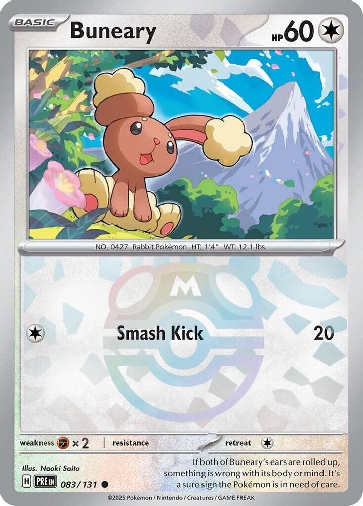 Buneary (Master Ball Pattern) 083 - Holofoil SV Prismatic Evolutions - Common