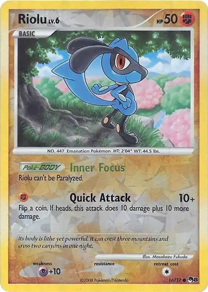 Riolu (Cracked Ice Holo) 016 - Holofoil Miscellaneous Cards & Products - Common