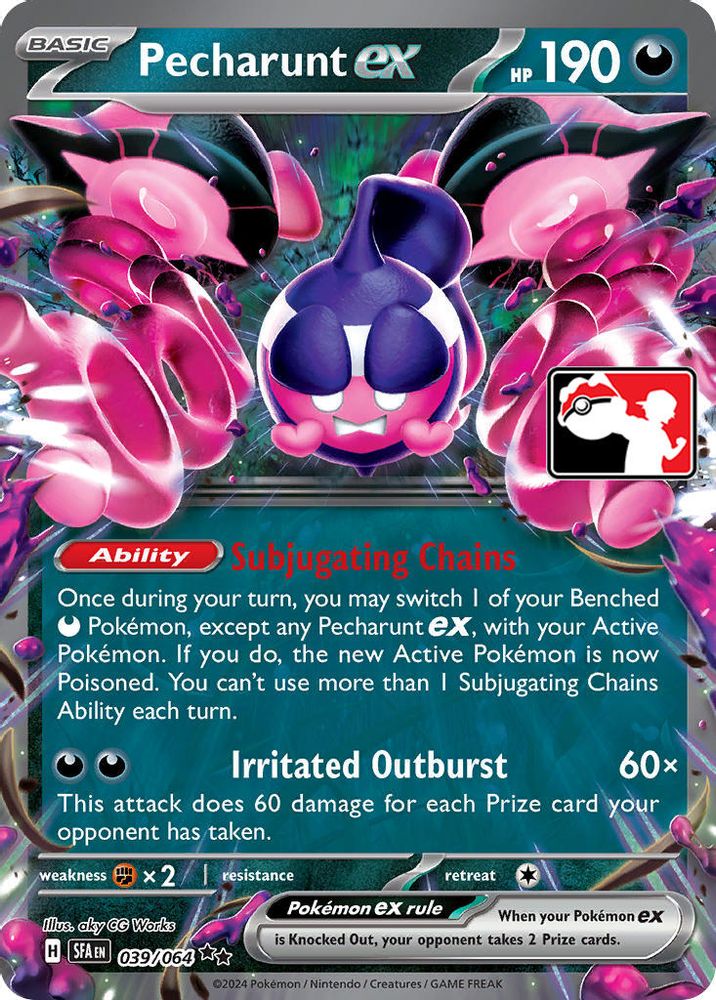 Pecharunt ex 039 - Holofoil Prize Pack Series Cards - Double Rare