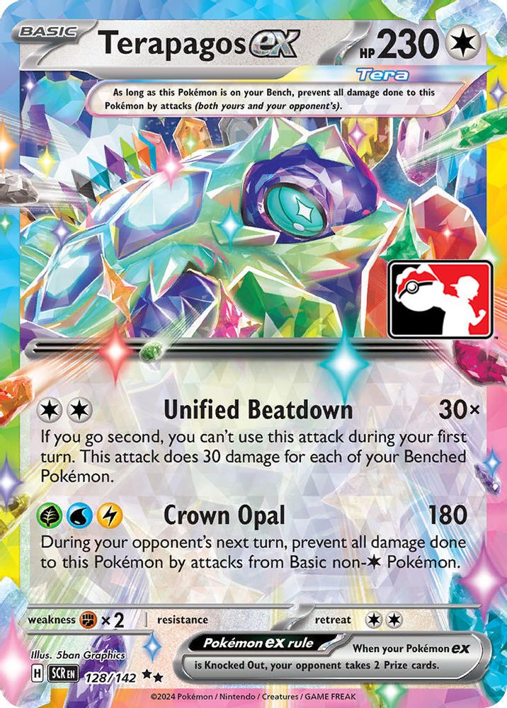 Terapagos ex 128/142 - Holofoil Prize Pack Series Cards - Double Rare