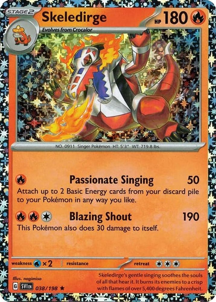 Skeledirge (Sparkle Holo) 038/198 - Holofoil Miscellaneous Cards & Products - Rare