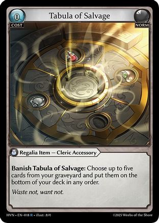 Tabula of Salvage (018) - Abyssal Heaven Foil