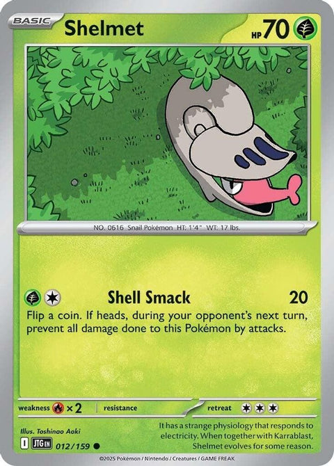 Shelmet 012 - Reverse Holofoil SV09 Journey Together - Common