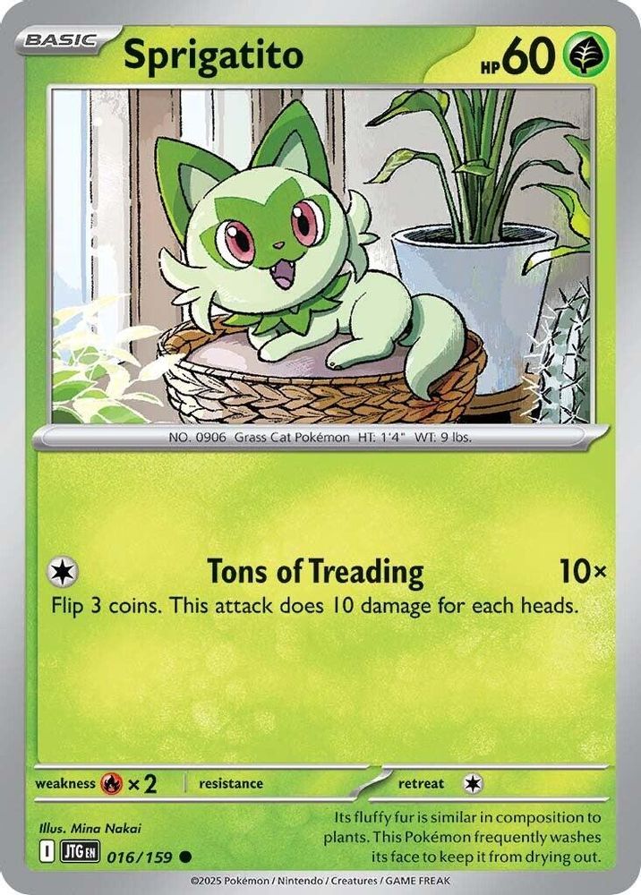 Sprigatito 016 - Reverse Holofoil SV09 Journey Together - Common