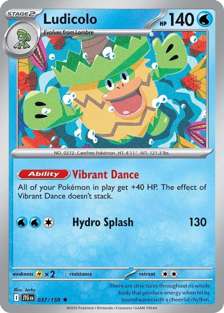 Ludicolo 037 - Reverse Holofoil SV09 Journey Together - Rare
