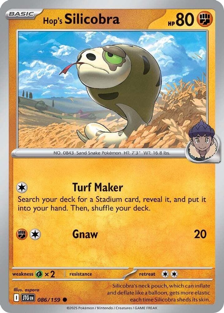 Hop's Silicobra 086 - Reverse Holofoil SV09 Journey Together - Common