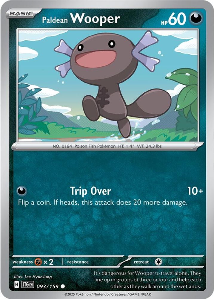 Paldean Wooper 093 - Reverse Holofoil SV09 Journey Together - Common