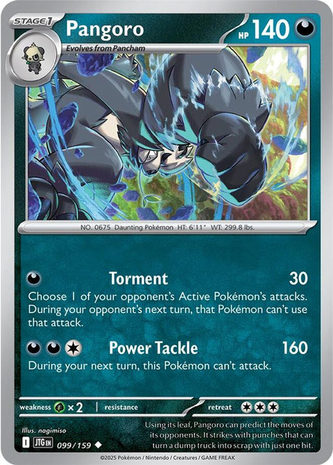Pangoro 099 - Reverse Holofoil SV09 Journey Together - Uncommon