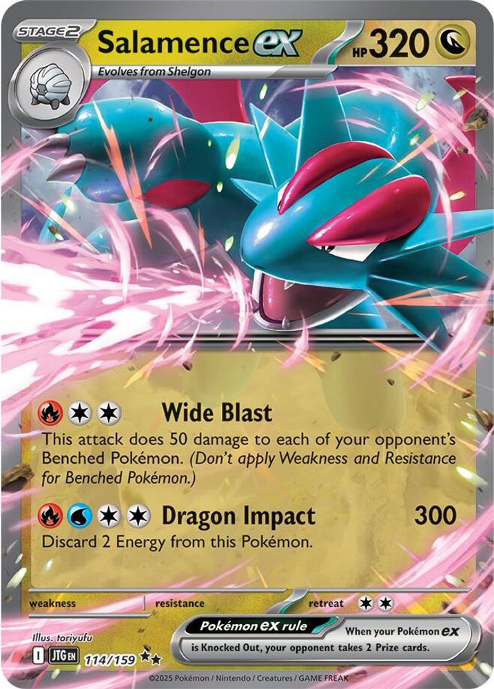 Salamence ex 114/159 - Holofoil SV09 Journey Together - Double Rare
