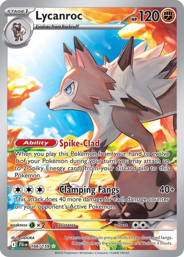 Lycanroc 166/159 - Holofoil SV09 Journey Together - Illustration Rare