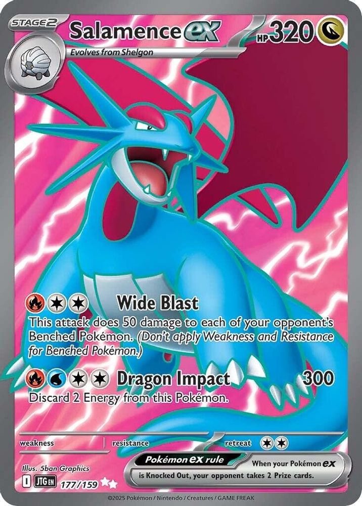 Salamence ex 177/159 - Holofoil SV09 Journey Together - Ultra Rare