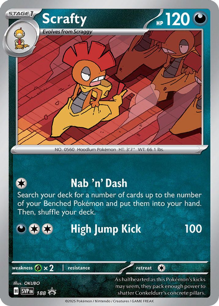 Scrafty (Cosmos Holo) 188 - Holofoil SV Scarlet & Violet Promo Cards - Promo