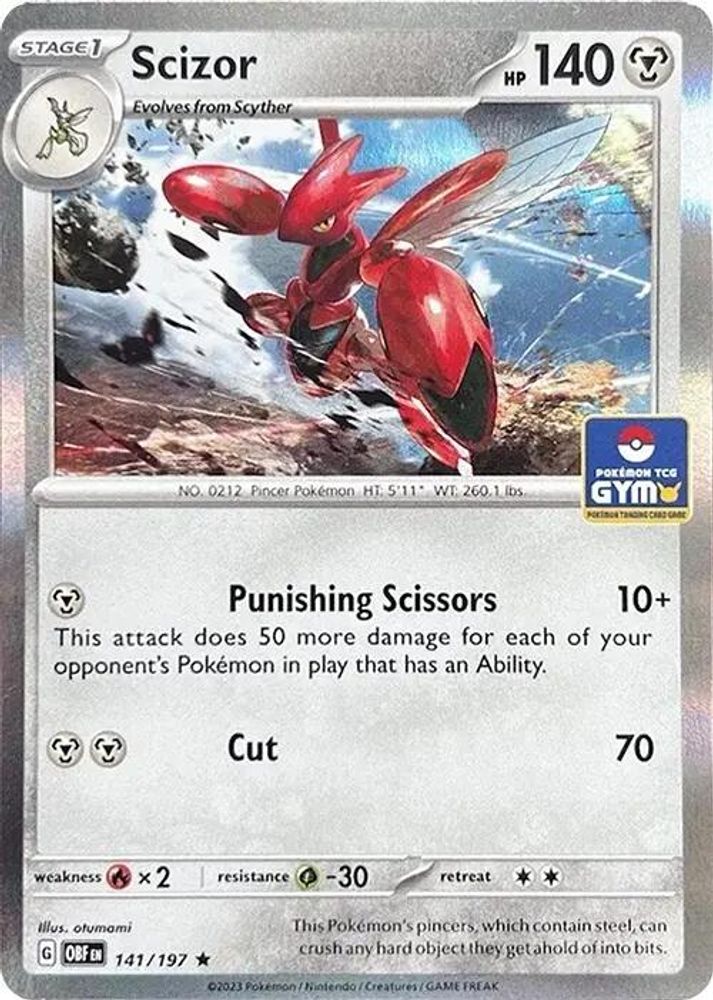 Scizor (Pokemon Gym Promo) 141/197 - Holofoil Miscellaneous Cards & Products - Rare