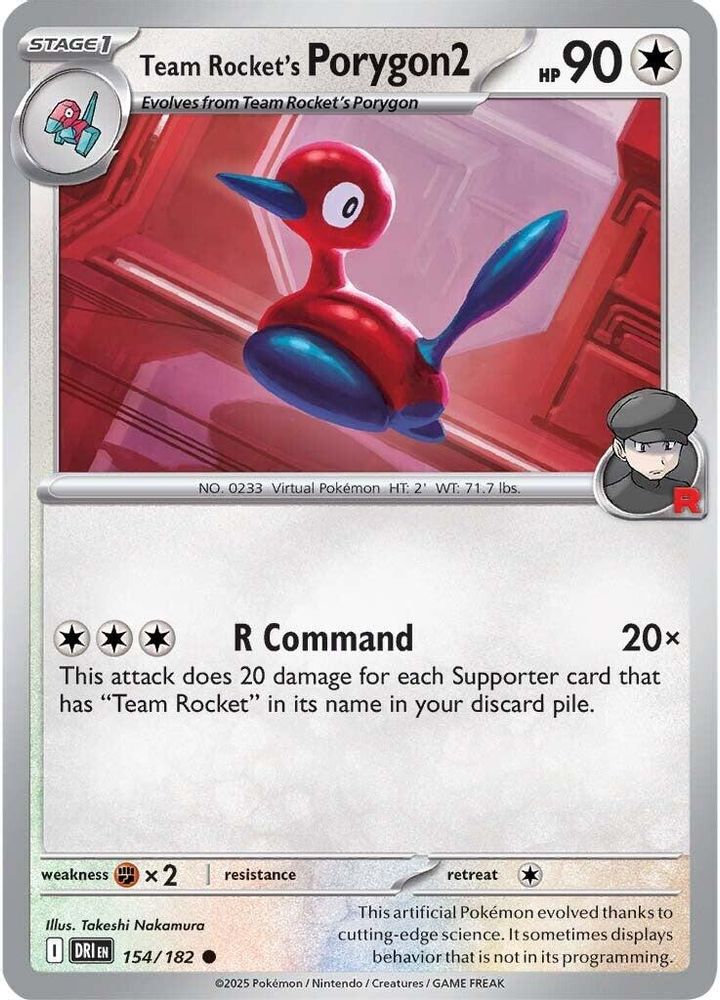Team Rocket's Porygon2 154 SV10 Destined Rivals - Common