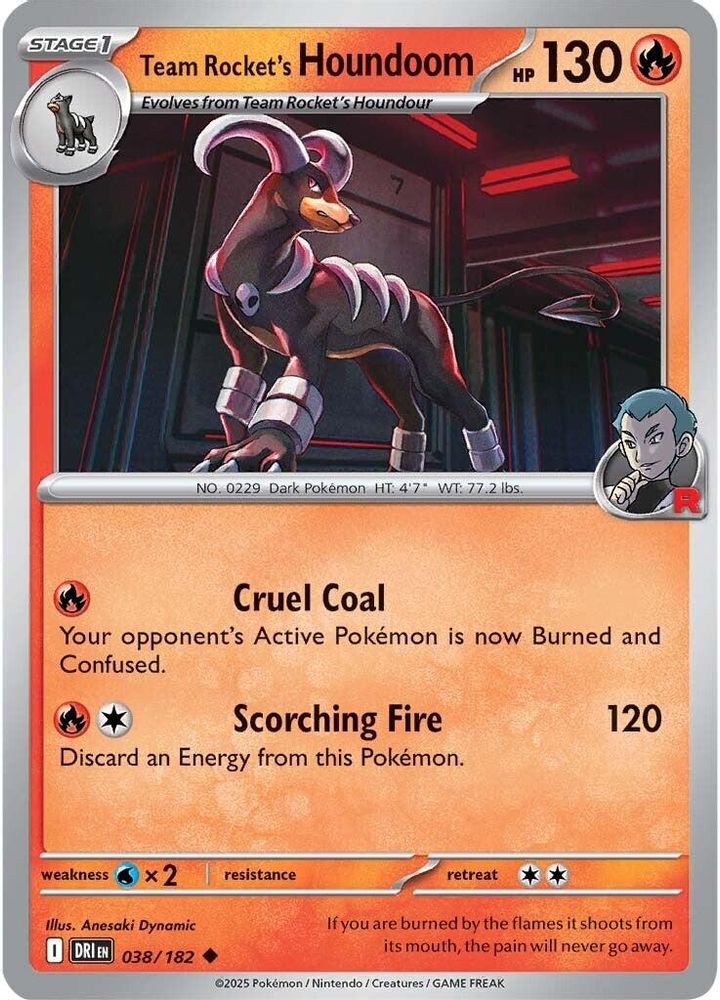 Team Rocket's Houndoom 038/182 SV10 Destined Rivals - Uncommon