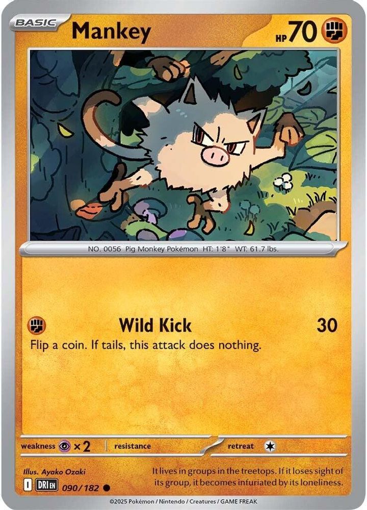 Mankey 090 SV10 Destined Rivals - Common