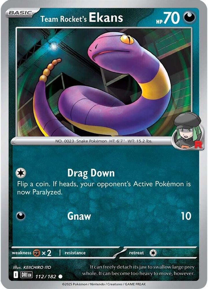 Team Rocket's Ekans 112 SV10 Destined Rivals - Common
