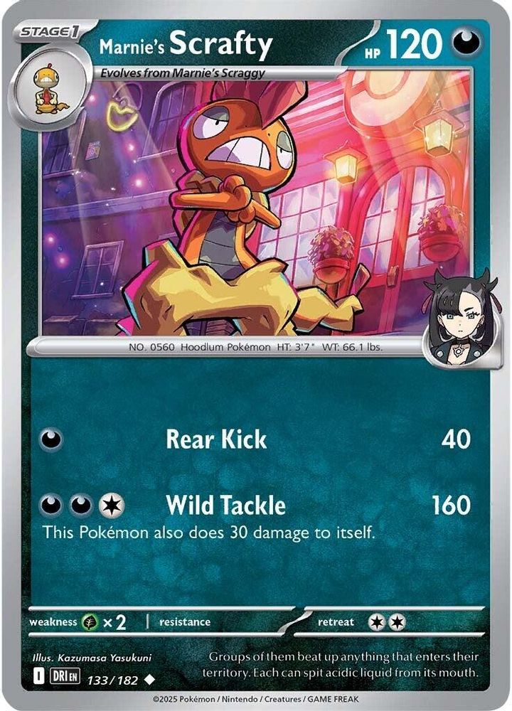 Marnie's Scrafty 133 SV10 Destined Rivals - Uncommon