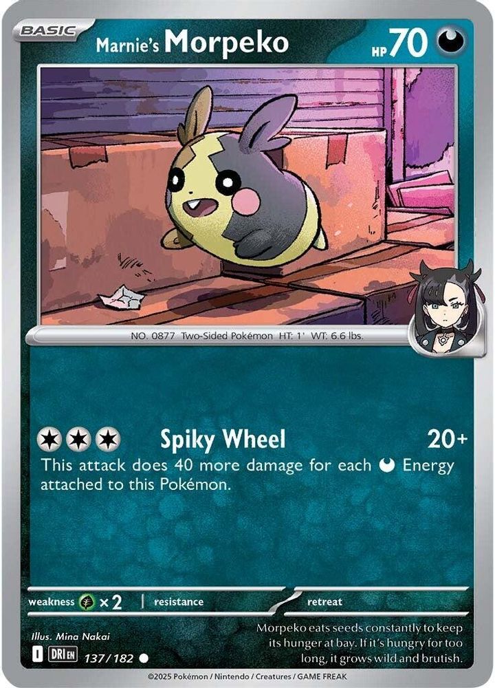 Marnie's Morpeko 137 SV10 Destined Rivals - Common