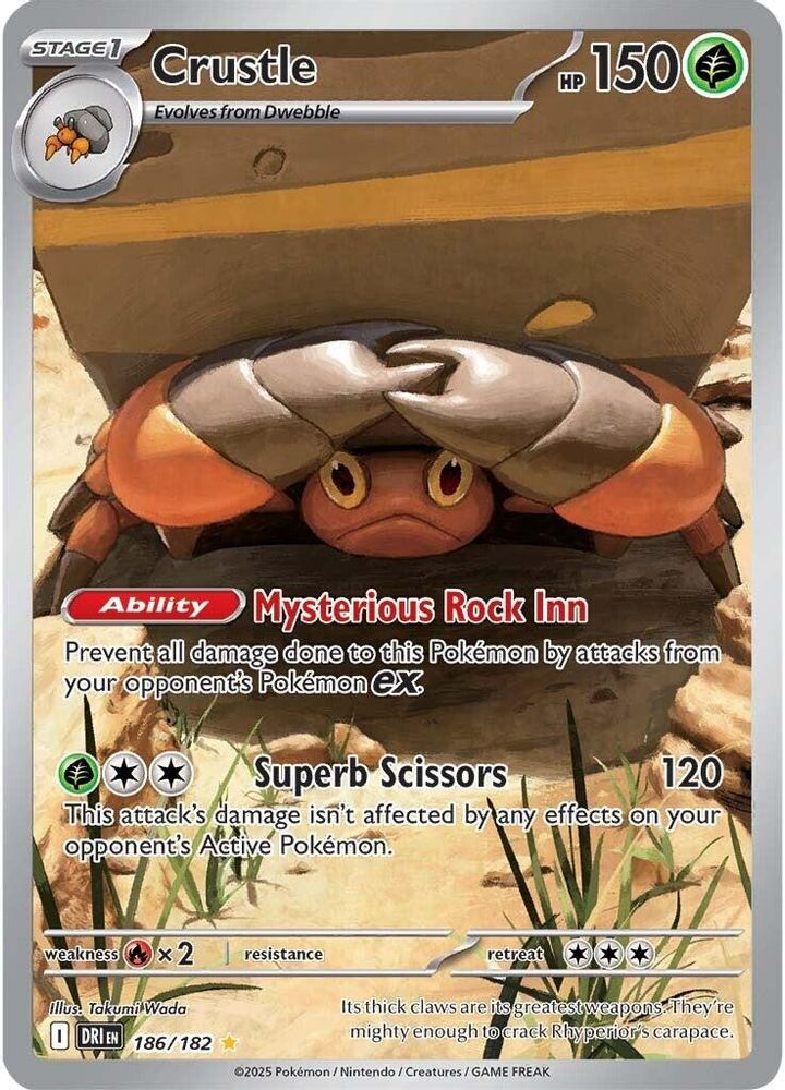 Crustle 186/182 - Holofoil SV10 Destined Rivals - Illustration Rare