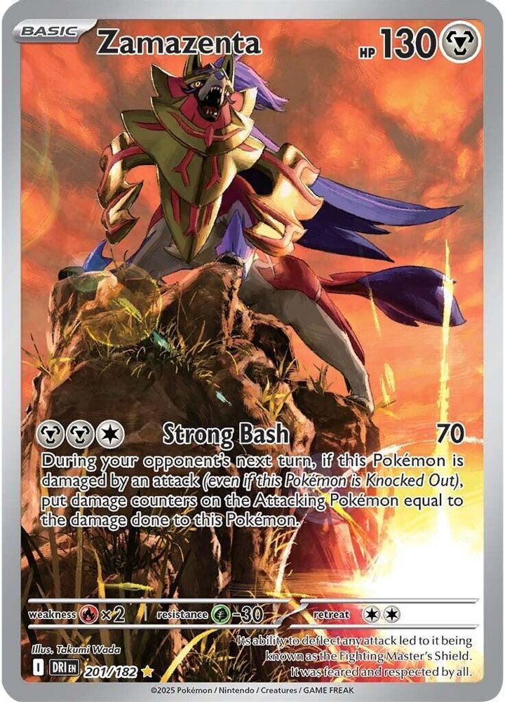 Zamazenta 201/182 - Holofoil SV10 Destined Rivals - Illustration Rare
