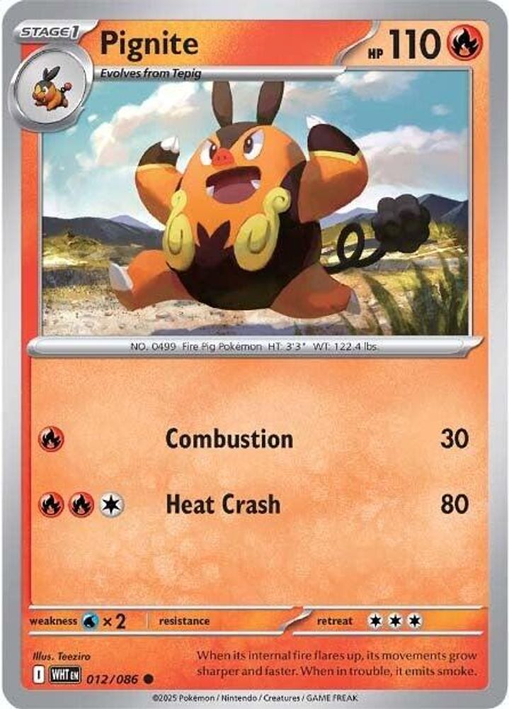 Pignite 012 - Reverse Holofoil SV White Flare - Common