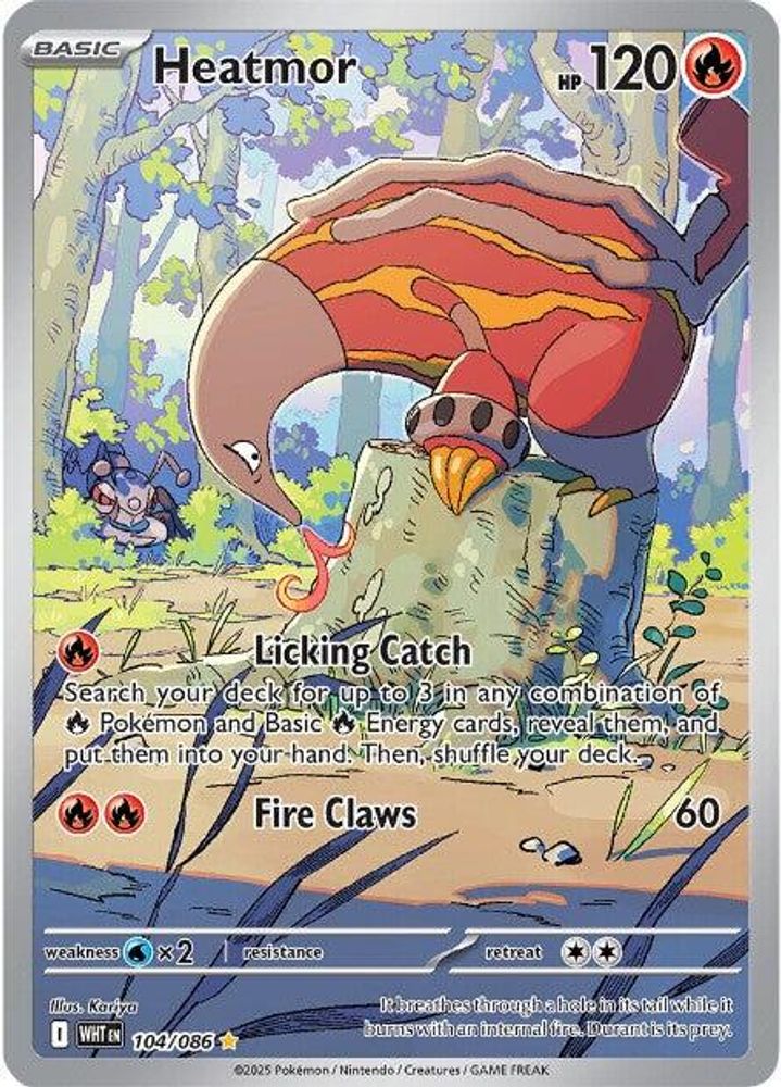 Heatmor 104/086 - Holofoil SV White Flare - Illustration Rare