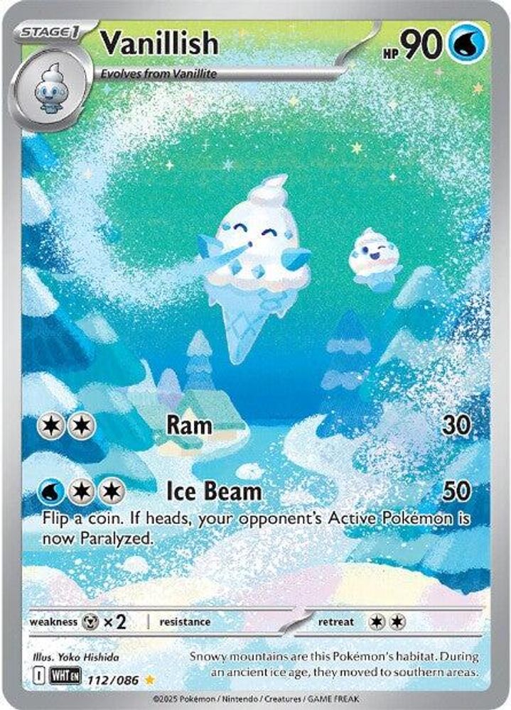 Vanillish 112/086 - Holofoil SV White Flare - Illustration Rare