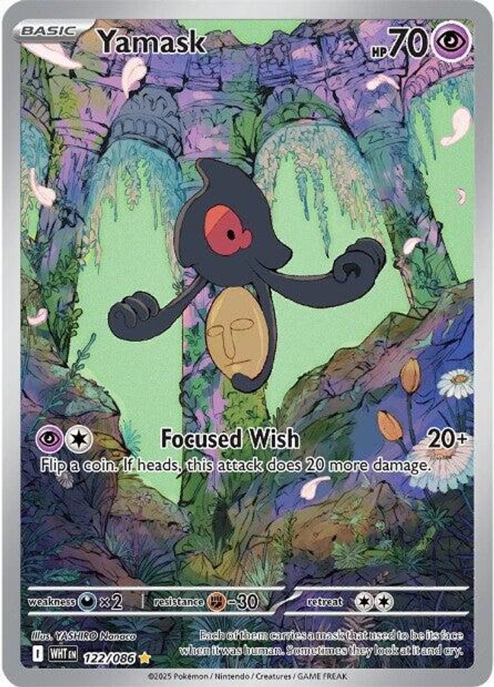 Yamask 122/086 - Holofoil SV White Flare - Illustration Rare