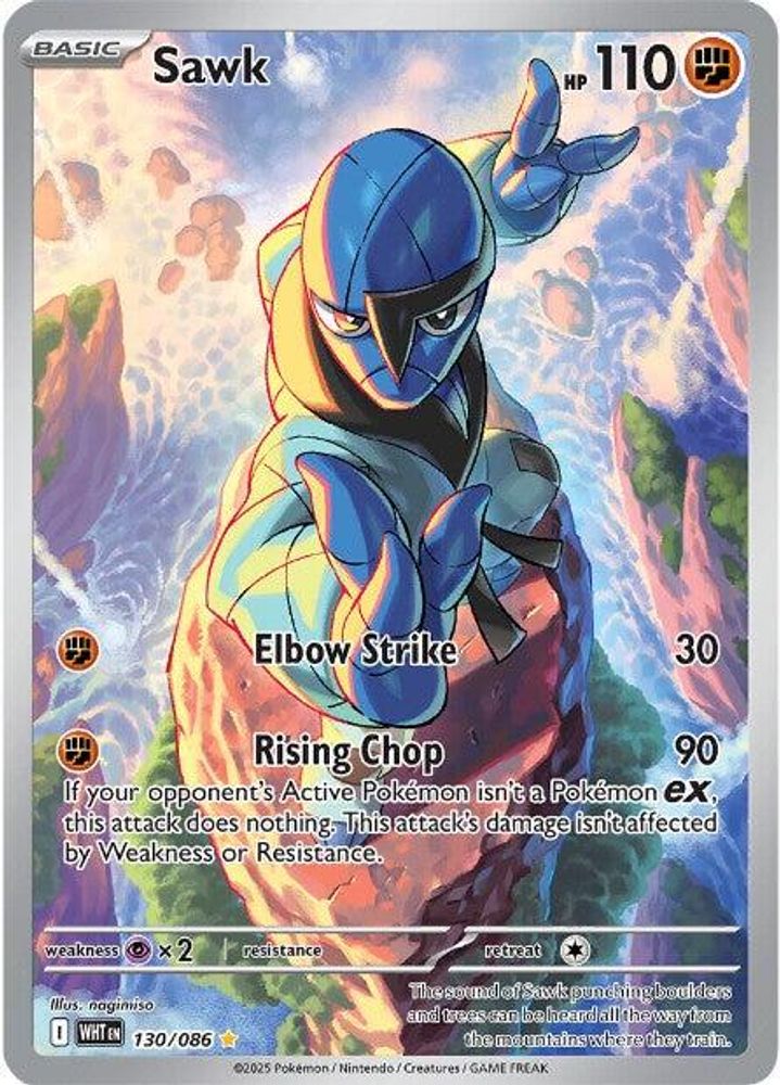 Sawk 130/086 - Holofoil SV White Flare - Illustration Rare