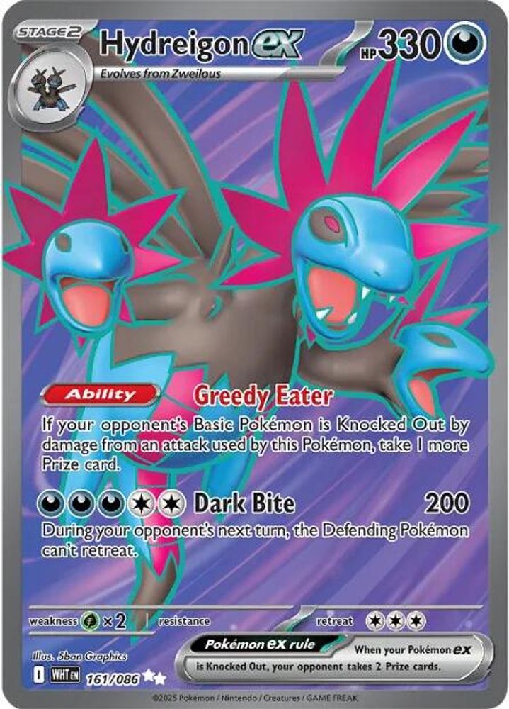 Hydreigon ex 161/086 - Holofoil SV White Flare - Ultra Rare