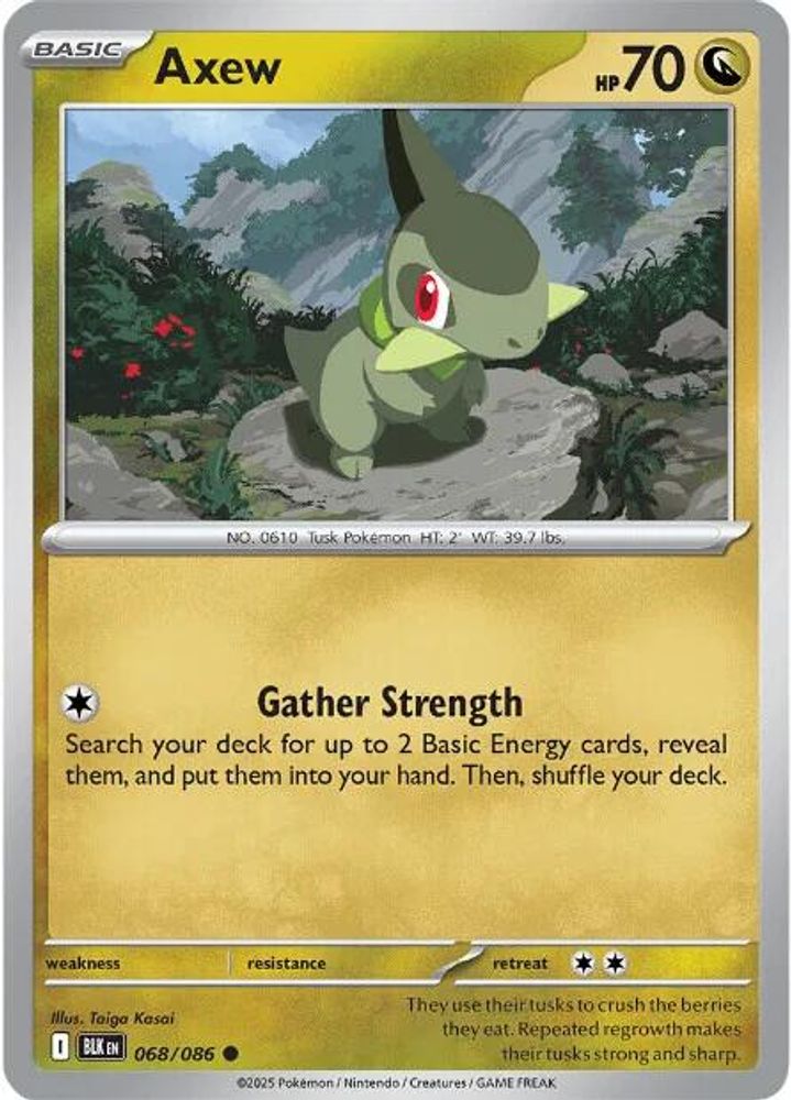 Axew 068 - Reverse Holofoil SV Black Bolt - Common