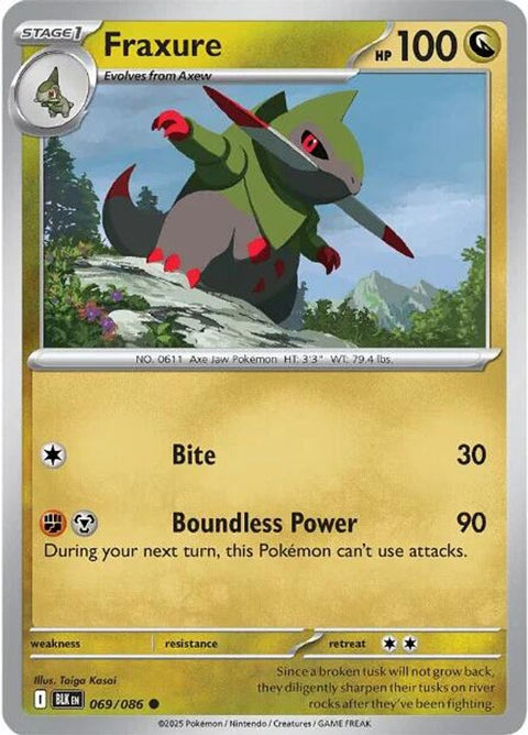 Fraxure 069 - Reverse Holofoil SV Black Bolt - Common