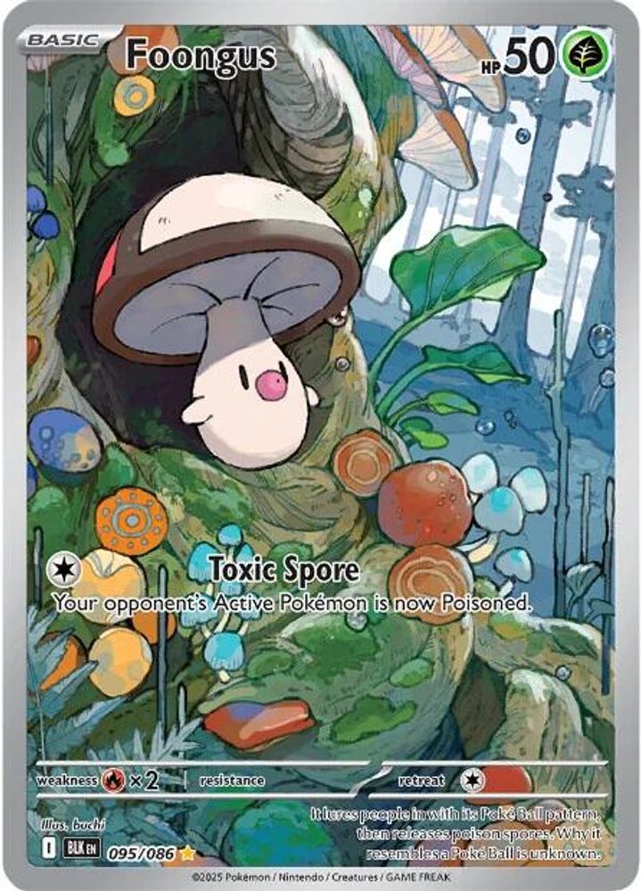 Foongus 095/086 - Holofoil SV Black Bolt - Illustration Rare