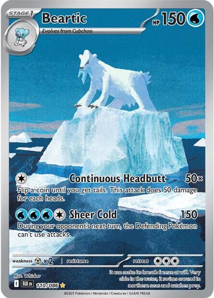 Beartic 110/086 - Holofoil SV Black Bolt - Illustration Rare