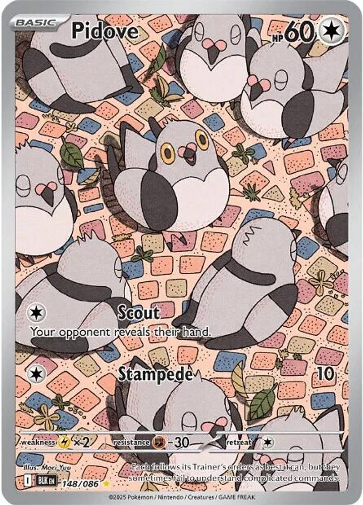 Pidove 148/086 - Holofoil SV Black Bolt - Illustration Rare