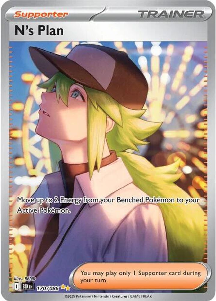 N's Plan 170/086 - Holofoil SV Black Bolt - Special Illustration Rare