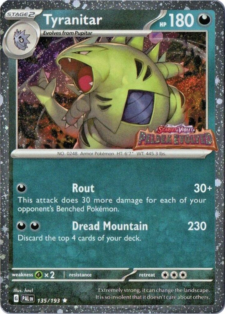 Tyranitar (Paldea Evolved Stamp) 135 - Holofoil Miscellaneous Cards & Products - Promo