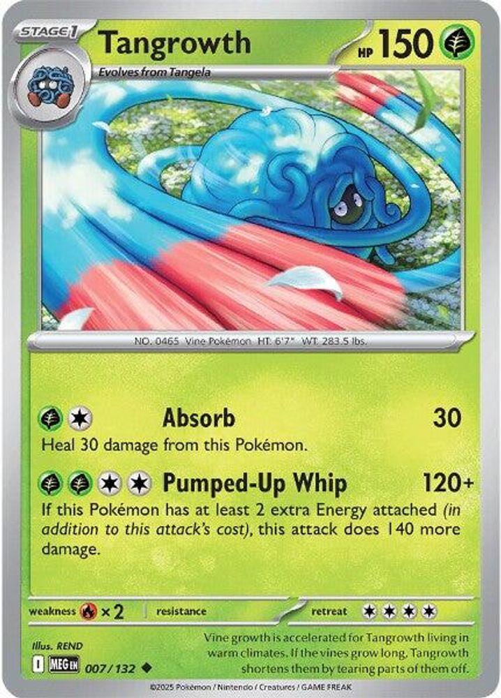 Tangrowth 007 - Reverse Holofoil ME01 Mega Evolution - Uncommon