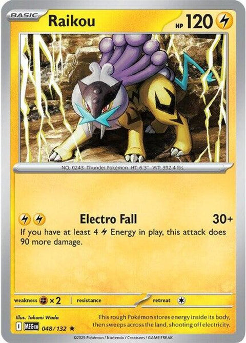 Raikou 048 - Reverse Holofoil ME01 Mega Evolution - Rare