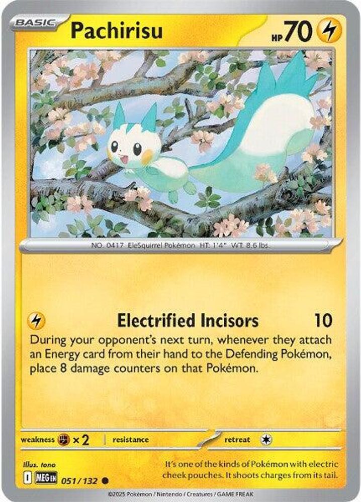 Pachirisu 051 - Reverse Holofoil ME01 Mega Evolution - Common