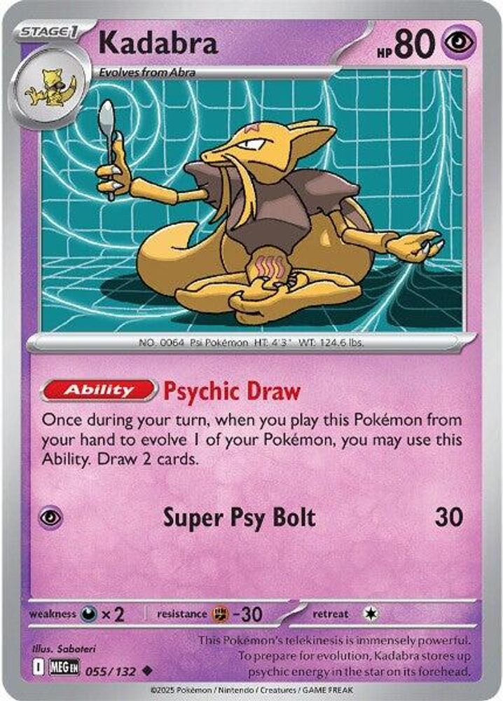 Kadabra 055 - Reverse Holofoil ME01 Mega Evolution - Uncommon
