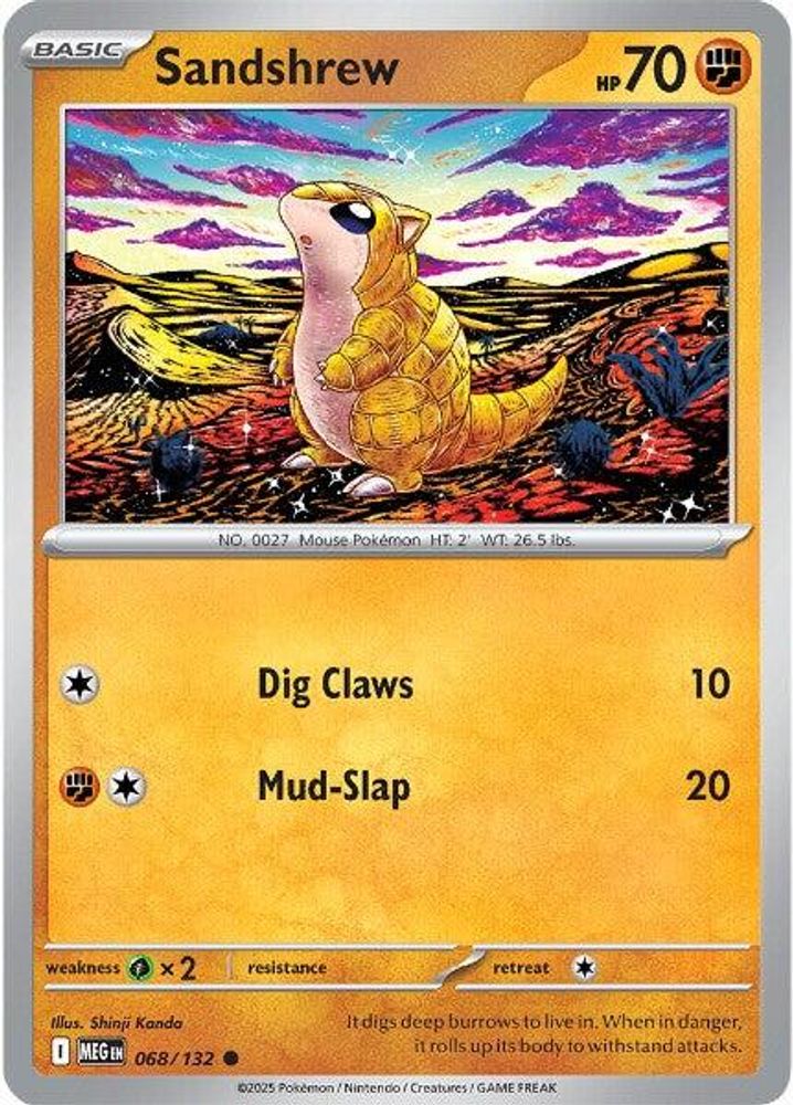 Sandshrew 068 - Reverse Holofoil ME01 Mega Evolution - Common