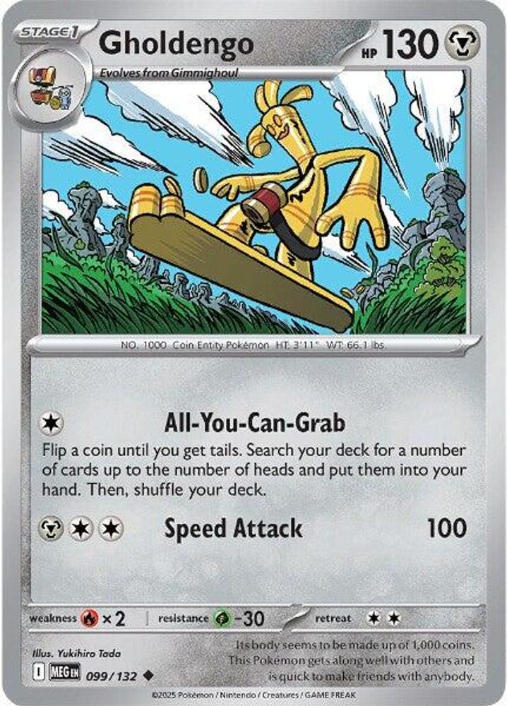 Gholdengo 099 - Reverse Holofoil ME01 Mega Evolution - Uncommon