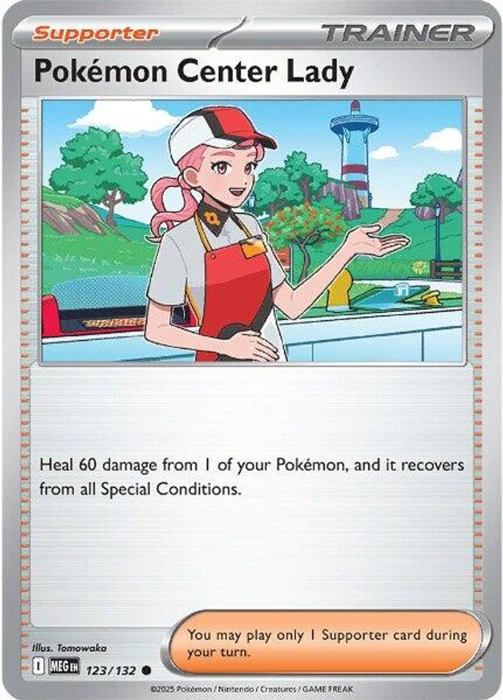 Pokemon Center Lady 123 ME01 Mega Evolution - Common
