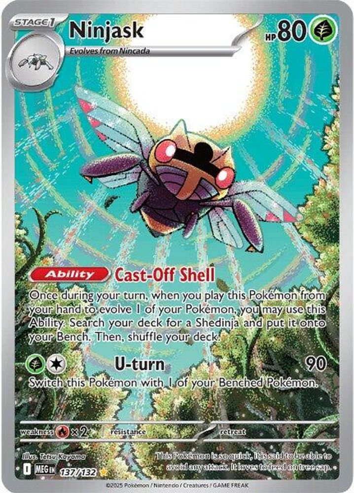Ninjask 137/132 - Holofoil ME01 Mega Evolution - Illustration Rare