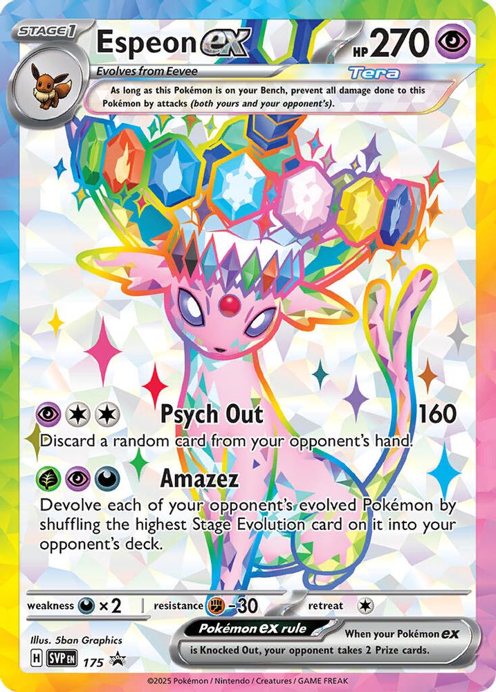 Espeon ex - 175 SVP - Holofoil SV Scarlet & Violet Promo Cards - Promo