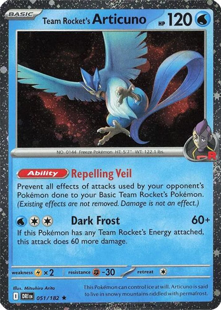 Team Rocket's Articuno (Cosmos Holo) 051/182 - Holofoil Miscellaneous Cards & Products - Promo